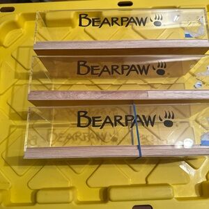 Bearpaw Acrylic & Wood Display Cases (lot of 3) used condition